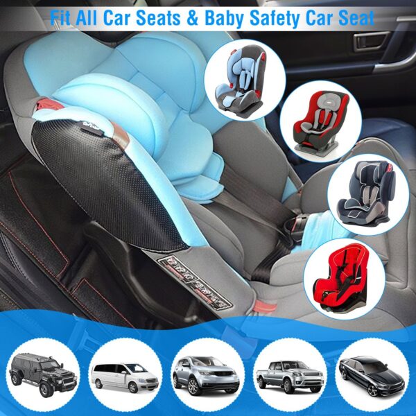 2 Packs Car Seat Protector Cushion Mat Pad For Car Renovation With Thick Padding Protector For Child Baby Car Seat Mesh Pockets