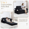Convertible Sofa Bed,Expandable Double Sofa Bed, 2 In 1 Convertible Sofa Bed, Fold Out Floor Couch With Pillows For Living Room Bedroom Lounge