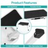 Foldable Stool, Anti-slip Platform And Rubber Feet, 330-pound Capacity Sturdy Metal Foldable Stool