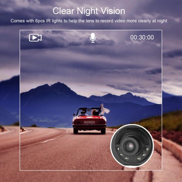 b96f6a89-3627-42c6-9540-ad080f966c7e.jpg Full HD 1080P Car DVR Recorder, 90 Degree Wide Angle Dashcam, Night Vision With Infrared Lights, Seamless Loop Recording, Support Up To 32G MMC Card
