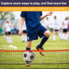 bc33b669-de00-4387-a25f-979c73c389e2.jpg 10ft Portable Soccer Tennis Pickleball Badminton Mini Tennis Net W Sideline For Training With Included Storage Bag, Red
