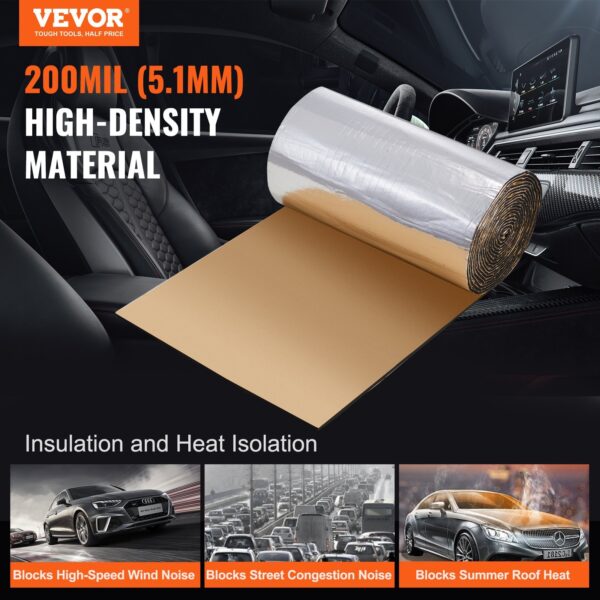 bca0fada-f399-4a24-856a-f3848421adfa.jpg Car Sound Deadening Mat, 200 Mil 36 Sqft Automotive Sound Deadener, High Density Foam Sound Deadener Material & Heat Barrier, Double Layer Waterproof Structure Acoustic Insulation Mat