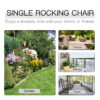 Classic Wooden High-Back Rocker, Carbonized For Garden Serenity & Relaxation, Durable Outdoor Furniture