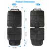 2 Packs Car Seat Protector Cushion Mat Pad For Car Renovation With Thick Padding Protector For Child Baby Car Seat Mesh Pockets