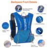 1Pc Sport Hydration Vest Running Backpack With 15oz 50oz Water Bladder Adjustable Strap Storage Bag For Trail Running Marathon Race Hiking