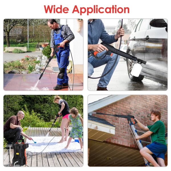 c12b144c-3576-4dc4-827f-f2c3e83c1728.jpg 1Pc Electric High Pressure Washer 1740PSI Powerful Car Washer Pressure Cleaner With Adjustable Spray Nozzle Soap Dispenser IPX5 Waterproof For Patio Garden Driveway