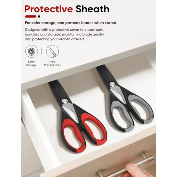 c1333eea-6c3e-4961-b3ea-e307562e7979.jpg Kitchen Scissors Shears All Purpose Heavy Duty Protective Sheath