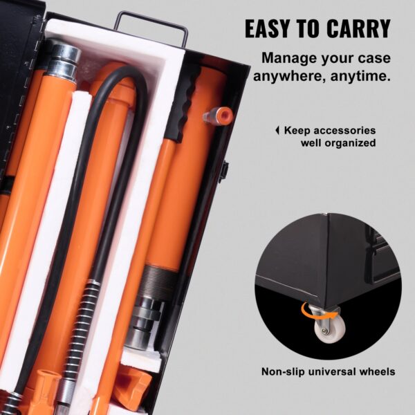 c2a1a264-a9df-4638-9211-5ea4f4baaa38.jpg 20 Ton Porta Power Kit, Portable Hydraulic Jack With 4.6 Ft/1.4 M Oil Hose, Car Frame Repair Tool With Storage Case For Automotive, Heavy Equipment, Mechanic (44000 LBS)