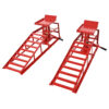 5 Ton Lifting Force Auto Car Truck Service Ramps Lifts, Garage Car Lift Hydraulic Ramps,Automotive Hydraulic Lift Repair Frame Lift 2 Pack  Red Color