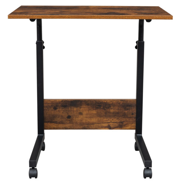 c4148773-a1f7-4fda-9dd2-c76d2cefbb89.jpg Adjustable Tray Table Rolling Sofa Side Snack Table With Wheels Portable C-Shape Dinner Tray Tables Mobile Wooden Laptop Desk Beside Couch Bed