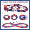 Spider-Themed Flexible Track Toy Set Includes Black And Red Spider Cars,Pickup Only