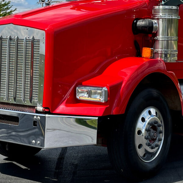 For Kenworth T400 T600 T800 W900B W900L Clear Headlight Bezel Amber LED Light