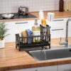 Holder For Kitchen Sink Sink Caddy Organizer With High Brush Holder Kitchen Countertop Organizers And Storage Essentials