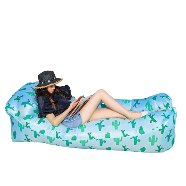 ca2fdb8b-60b1-45c6-baad-0162b5465bc4.jpg Inflatable Lounger Portable Foldable Polyester Fiber Comfortable Good Load Bearing Capacity Outdoor Air Chair For Hiking Picnic Music Festival Pillow Cacti 180x80cm / 70.9x31.5in