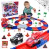 Spider-Themed Flexible Track Toy Set Includes Black And Red Spider Cars,Pickup Only