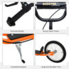 Youth Scooter Kick Scooter for Kids 5+ with Adjustable Handlebar Front and Rear Dual Brakes, Orange