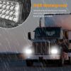 d74394d3-f588-455b-87c0-b38d97e3c33b.jpg 2Pcs 4x6in Car LED Headlights Vehicle Rectangular Headlamp With H4 Socket H4-to-3Pins Adapter With High Low Beam White Light IP68 Waterproof For 10-80V SUV Truck Sedan Car Motorcycle