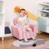 Kids Sofa Toddler Tufted Upholstered Sofa Chair Princess Couch Furniture with Diamond Decoration for Preschool Child, Pink
