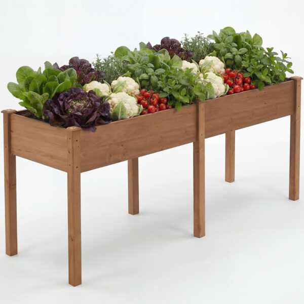 d7e65fa0-b818-4da4-b55d-87ec62c08978.jpg A Legged Elevated Flower Pot, An Outdoor Planting Box With Padding, Used For Growing Herbs, Flowers And Vegetables