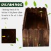 40" x 16" x 12" Raised Planter Box Garden Scalloped Edge Wooden