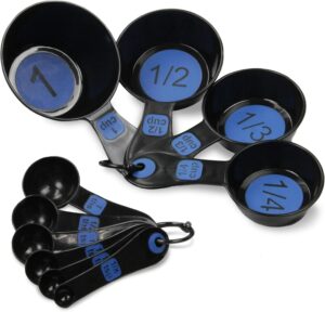 d9441a7f-6534-4978-b2fb-01d13f68494d.jpg 10 Pack Easy Read Plastic Measuring Cup Set, Clear Markings For Cooking, Baking, Mixing & Kitchen Food Preparation