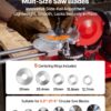 Circular Saw Blade Sharpener, 370W 3590RPM Rotary Angle Mill Grinder Sharpening Machine With 5" Grinding Wheel & 6 Saw Centerings - Fits Φ3.2" To Φ27.5" Circular Saw Blades