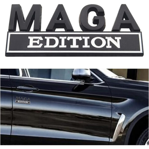d9c46e00-34aa-42a6-9822-b432d7c5322e.jpg 4pcs MAGA Edition Car Metal Badge Sticker Truck Replacement, Suitable For General Motors SUV,Motorcycle, Bicycle Chrome Alloy