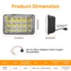 daadfa0a-c381-4846-afeb-45979ed3ad1f.jpg 2Pcs 4x6in Car LED Headlights Vehicle Rectangular Headlamp With H4 Socket H4-to-3Pins Adapter With High Low Beam White Light IP68 Waterproof For 10-80V SUV Truck Sedan Car Motorcycle