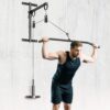 dbf2042a-0572-49b7-b16b-bc02d6749e6d.jpg Weight Cable Pulley System for Home Gym with Universal Loading Pin for LAT Pull Down, Biceps Curl Workout, Red