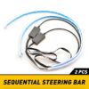 2 X 60CM Slim Amber Sequential Flexible LED DRL Turn Signal Strip For Headlight