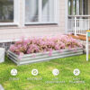 df9a866f-6b6a-4b95-af03-eabf43dccbd9.jpg 95" x 36" x 12" Galvanized Raised Garden Bed, Easy DIY and Cleaning for Growing Flowers, Herbs, Succulents, Silver