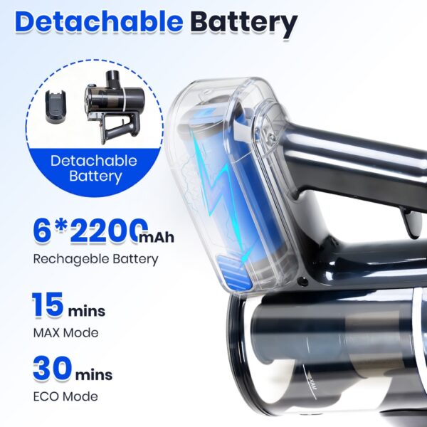 Cordless Vacuum Cleaner, Lightweight Stick Vacuum Household Anti-tangling And LED Light, Powerful Rechargeable Wireless Vacuum Cleaner