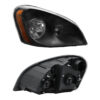 Black Headlight For 2008-2016 Freightliner Cascadia With Halogen Bulb, Driver's Right