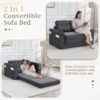 Convertible Sofa Bed,Expandable Double Sofa Bed, 2 In 1 Convertible Sofa Bed, Fold Out Floor Couch With Pillows For Living Room Bedroom Lounge