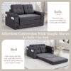Convertible Sofa Bed,Expandable Double Sofa Bed, 2 In 1 Convertible Sofa Bed, Fold Out Floor Couch With Pillows For Living Room Bedroom Lounge