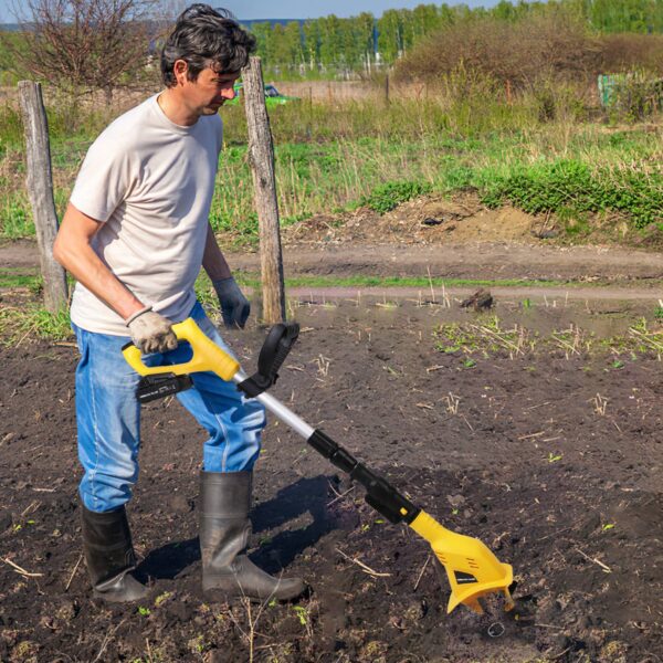 1 Set Cordless Electric Garden Tiller Cultivator With 20V Rechargeable Battery 3.93In Width 6.69In Depth 250RPM Max For Garden Yard Farm Lawn