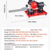 Circular Saw Blade Sharpener, 370W 3590RPM Rotary Angle Mill Grinder Sharpening Machine With 5" Grinding Wheel & 6 Saw Centerings - Fits Φ3.2" To Φ27.5" Circular Saw Blades