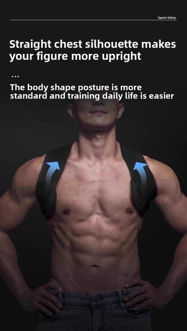 e40b8050-54b7-4c6f-9281-d2771a7b9437.jpeg Fitness Heavy Shoulder Straps, Adjustable Fitness Posture Corrector Training Straps, Back Straightener Posture Corrector For Men Weight Training, Press Lifts, Chest Straight, Bench Presses