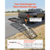Hitch Mount Wheelchair Carrier Height Adjustable, 500LBS Steel Mobility Scooter Carrier Cargo Basket With Double-Folding Ramp & Stabilizer Kit, Fit 2" Hitch Receiver For Truck SUV Car, 50" X 28"