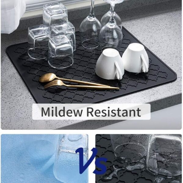 Dish Drying Mats For Kitchen Counter-Silicone Dish Drying Mat-Kitchen Dish Drying Pad Heat Resistant Mat-Kitchen Gadgets Kitchen Accessories Kitchen Small Appliances
