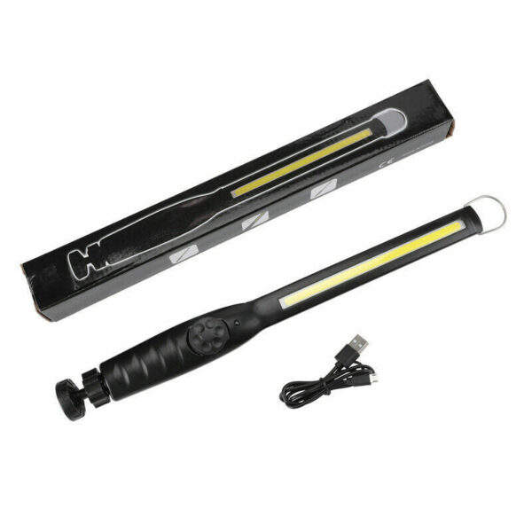 LED USB Rechargeable Work Light Magnetic Flashlight Flexible Cordless Torch Automotive Inspection Light