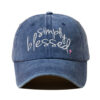 eb242379-f1eb-4704-8cfd-07f8d518e66f.jpg Simply Blessed Wide Brim Sunshade Washed Embroidered English Letter Baseball Cap