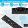 1Pc Vibration Exercise Machine Vibrating Plate Platform Whole Body Fitness Vibration Workout Equipment With 120 Speeds 1-20Mins Timer Resistant Bands Remote Control 330LBS Max Load