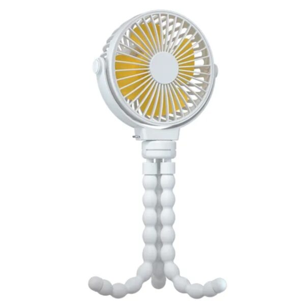 Portable Baby Stroller Fan Rechargeable Handheld Fan With Flexible Tripod Clip On Desktop Hanging Fan 3 Gear Speed With Tilt Head