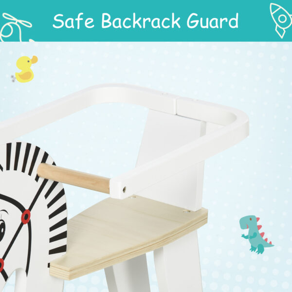 ee3bc8bb-d94f-4ca6-a406-60de4c3f64ad.jpg Wooden Rocking Horse Toddler Baby Ride-on Toys for Kids 1-3 Years with Classic Design & Wood Safety Bar, White