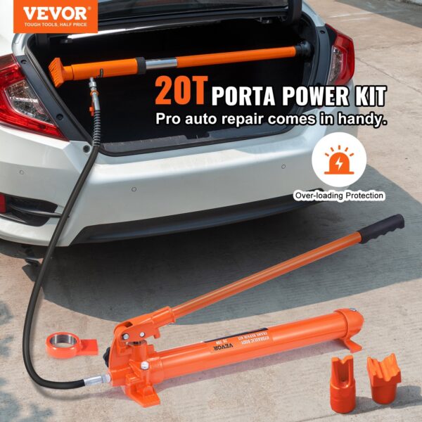 eee022df-a92f-424a-9e2c-e5a637168586.jpg 20 Ton Porta Power Kit, Portable Hydraulic Jack With 4.6 Ft/1.4 M Oil Hose, Car Frame Repair Tool With Storage Case For Automotive, Heavy Equipment, Mechanic (44000 LBS)