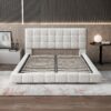 Hudson Ivory Boucle Queen Bed