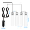 4Pcs Car Interior LED Atmosphere Light Car Charge Decorative Lamp DC 12V Blue Light