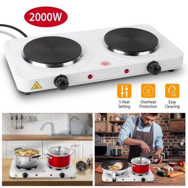 f1007c27-a5b8-4183-806f-dc4fb88265d3.jpg 2000W Double Electric Burner Portable Dual Counter Stove Countertop Hot Plate Kitchen Cooker Stove With 5 Gear Temperature Control
