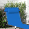 f107dd38-4b08-4db6-a866-9f0b1e3990cd.jpg Foldable Chaise Lounge, 4-Position Reclining Back, Trifold Portable design and Breathable Mesh for Poolside,Camping, Hiking - Navy Blue